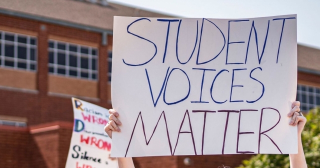 Students marching