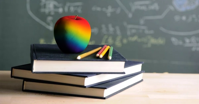 Rainbow Apple On Books