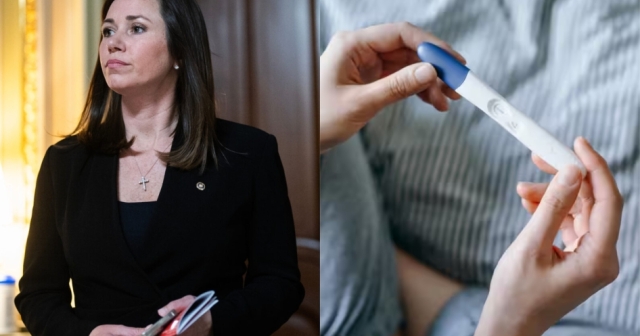 Sen. Katie Britt and a pregnancy test